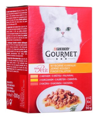 PURINA NESTLE GOURMET Mon Petit Mix Drobiowy - mokra karma dla kota - 6x50 g