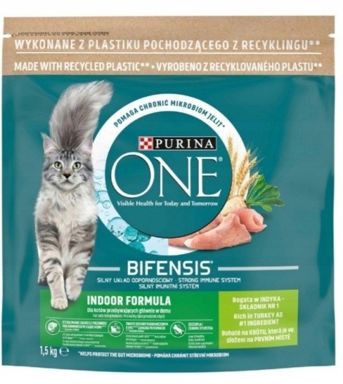 PURINA NESTLE PURINA One Bifensis Indoor Formula - sucha karma dla kota - 1,5 kg PURINA NESTLE PURINA One Bifensis Indoor Formula - sucha karma dla kota - 1,5 kg