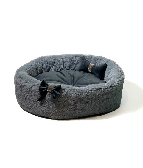 Go Gift GO GIFT Kokardka szare XL - legowisko dla zwierząt - 65 x 60 x 18 cm Go Gift GO GIFT Kokardka szare XL - legowisko dla zwierząt - 65 x 60 x 18 cm