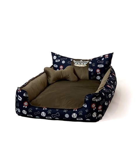 Go Gift GO GIFT Korona Legowisko dla psa i kota XL - brązowy - 100x80x18 cm Go Gift GO GIFT Korona Legowisko dla psa i kota XL - brązowy - 100x80x18 cm