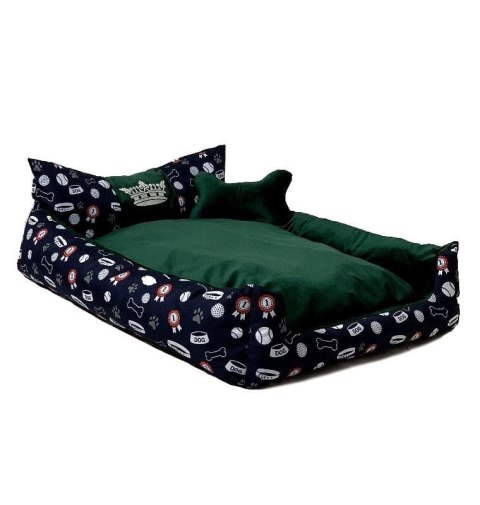 Go Gift GO GIFT Korona Legowisko dla psa i kota L - zielony - 90x75x16 cm Go Gift GO GIFT Korona Legowisko dla psa i kota L - zielony - 90x75x16 cm