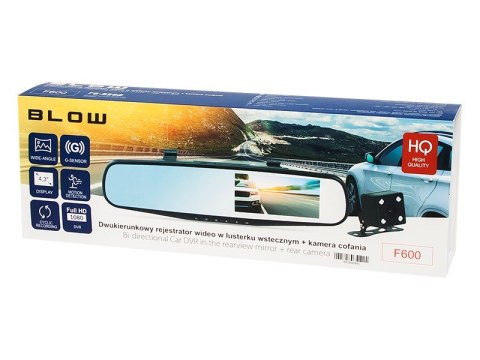 BLOW Rejestrator jazdy BLOW DVR F600 78-528# (1920 x 1080; 4,3"; miniUSB)
