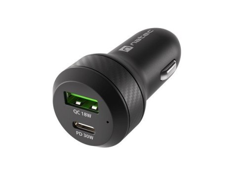 NATEC NATEC ŁADOWARKA SAMOCHODOWA CONEY 1X USB 1X USB-C PD 3.0 48W QC3.0 NUC-1980