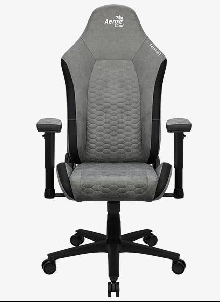 Aerocool Fotel AEROCOOL CROWN AeroSuede Stone Grey