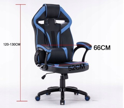 TOP E SHOP FOTEL OBROTOWY GAMINGOWY KRZESŁO DRIFT NIEBIESKI