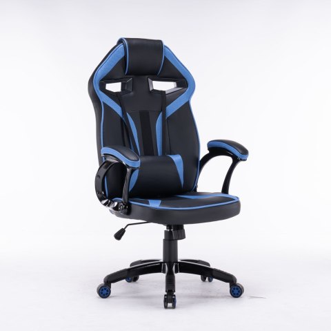 TOP E SHOP FOTEL OBROTOWY GAMINGOWY KRZESŁO DRIFT NIEBIESKI
