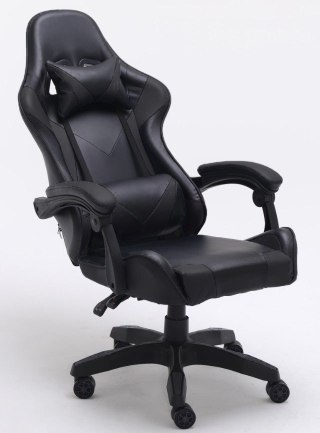TOP E SHOP FOTEL OBROTOWY GAMINGOWY KRZESŁO REMUS CZARNY