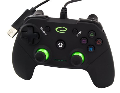 Esperanza Gamepad Esperanza Vanquisher EGG110K (PC, PS3; kolor czarny, kolor zielony)