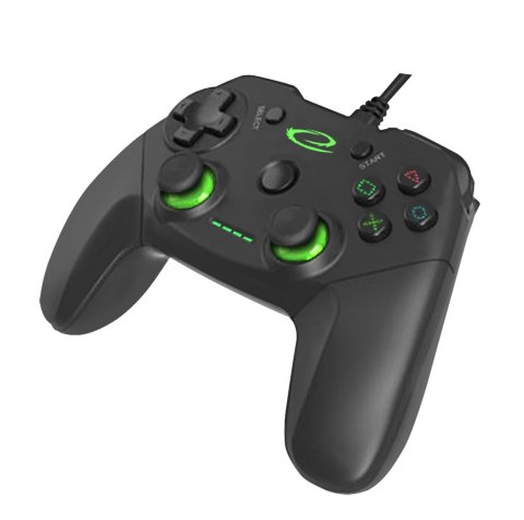 Esperanza Gamepad Esperanza Vanquisher EGG110K (PC, PS3; kolor czarny, kolor zielony)