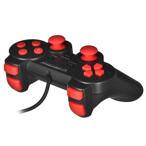 Esperanza Gamepad Esperanza Warrior EGG102R (kolor czarny, kolor czerwony)