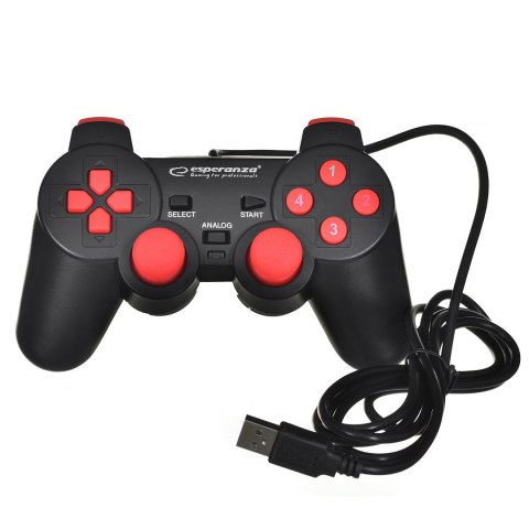 Esperanza Gamepad Esperanza Warrior EGG102R (kolor czarny, kolor czerwony)