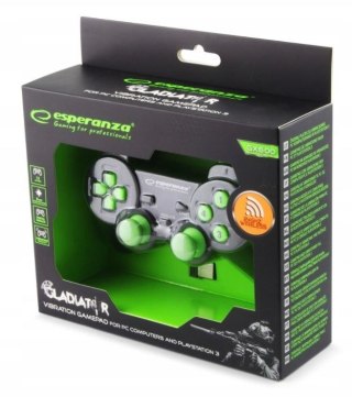 Esperanza Gamepad bezprzewodowy Esperanza GLADIATOR EGG108G (PC, PS3; kolor czarny)