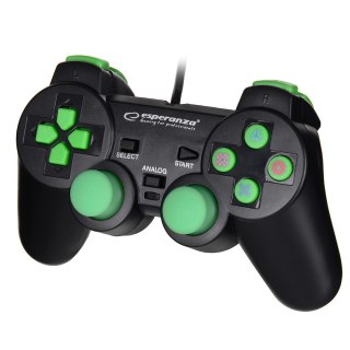 Esperanza Gamepad kontroler Esperanza TROOPER EGG107G (PC, PS3; kolor czarno-zielony)