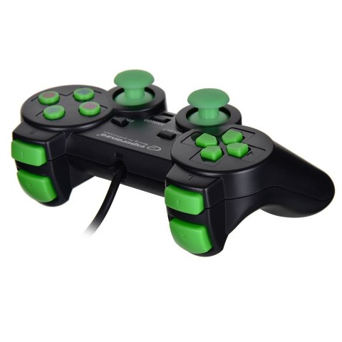 Esperanza Gamepad kontroler Esperanza TROOPER EGG107G (PC, PS3; kolor czarno-zielony)