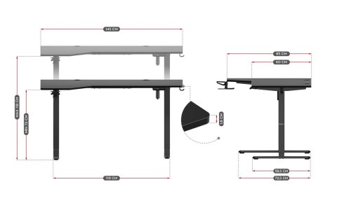 Huzaro Biurko gamingowe Huzaro Hero 9.1
