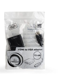 GEMBIRD Adapter GEMBIRD A-HDMI-VGA-04 (HDMI M - D-Sub (VGA) F; 0,15m; kolor czarny) GEMBIRD Adapter GEMBIRD A-HDMI-VGA-04 (HDMI M - D-Sub (VGA) F; 0,15m; kolor czarny)