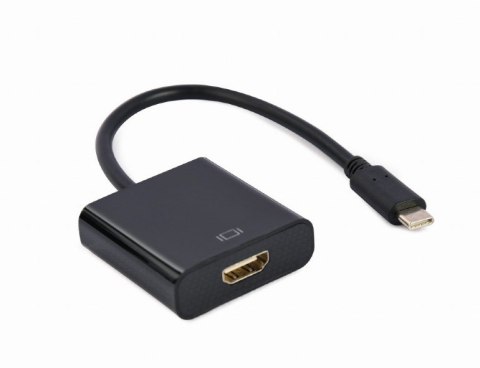 GEMBIRD GEMBIRD ADAPTER NA KABLU USB TYP-C DO HDMI 4K 30HZ, 15CM, CZARNY GEMBIRD GEMBIRD ADAPTER NA KABLU USB TYP-C DO HDMI 4K 30HZ, 15CM, CZARNY