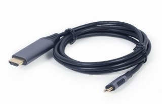 GEMBIRD GEMBIRD ADAPTER USB TYP-C DO HDMI NA KABLU, 1.8M, 4K, KOLOR SZARY