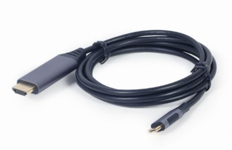 GEMBIRD GEMBIRD ADAPTER USB TYP-C DO HDMI NA KABLU, 1.8M, 4K, KOLOR SZARY GEMBIRD GEMBIRD ADAPTER USB TYP-C DO HDMI NA KABLU, 1.8M, 4K, KOLOR SZARY