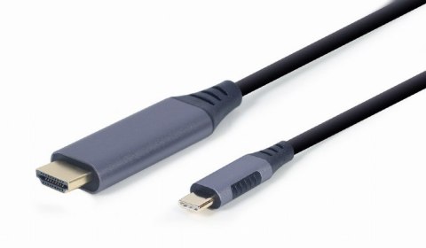 GEMBIRD GEMBIRD ADAPTER USB TYP-C DO HDMI NA KABLU, 1.8M, 4K, KOLOR SZARY GEMBIRD GEMBIRD ADAPTER USB TYP-C DO HDMI NA KABLU, 1.8M, 4K, KOLOR SZARY