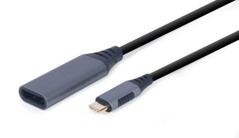 GEMBIRD GEMBIRD ADAPTER Z USB TYPE-C DO DISPLAYPORT NA KABLU SZARY GEMBIRD GEMBIRD ADAPTER Z USB TYPE-C DO DISPLAYPORT NA KABLU SZARY