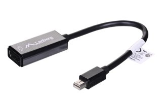 Lanberg Adapter Lanberg AD-0005-BK (Mini DisplayPort M - HDMI F; 0,20m; kolor czarny)