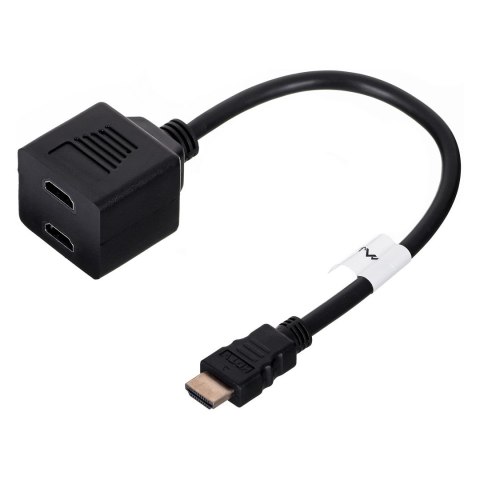 Lanberg Splitter Lanberg AD-0019-BK (HDMI M - 2x HDMI F; 0,20m; kolor czarny) Lanberg Splitter Lanberg AD-0019-BK (HDMI M - 2x HDMI F; 0,20m; kolor czarny)