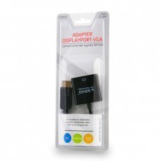SAVIO Adapter SAVIO CL-90 (DisplayPort M - D-Sub (VGA) F; 0,20m; kolor czarny)