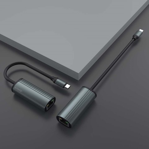 SAVIO SAVIO AK-56 ADAPTER USB-C 3.1 GEN 1 DO RJ-45 SAVIO SAVIO AK-56 ADAPTER USB-C 3.1 GEN 1 DO RJ-45