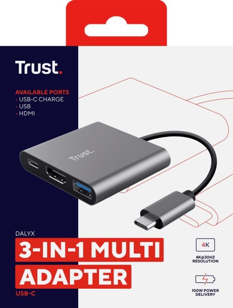 Trust Adapter TRUST DALYX 3-IN-1 USB-C