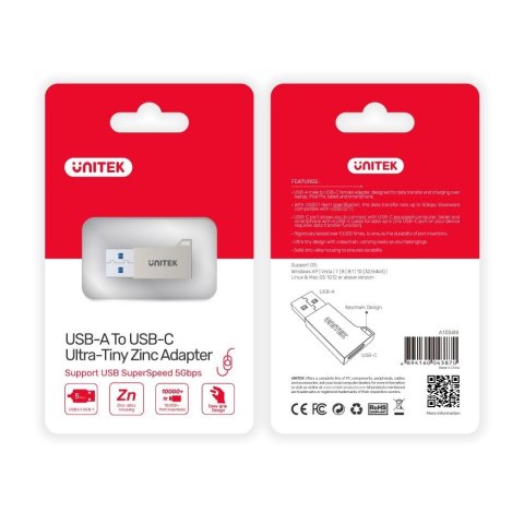 UNITEK UNITEK ADAPTER USB-A NA USB-C 3.1 GEN1, A1034NI UNITEK UNITEK ADAPTER USB-A NA USB-C 3.1 GEN1, A1034NI