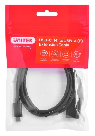 UNITEK UNITEK KABEL ADAPTER USB-C-USB-A,M/F 10GBPS 60W 1M