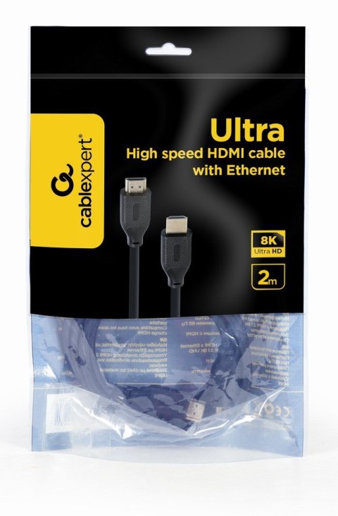 GEMBIRD GEMBIRD KABEL HDMI ULTRA HIGH SPEED ETHERNET 8K 2M GEMBIRD GEMBIRD KABEL HDMI ULTRA HIGH SPEED ETHERNET 8K 2M