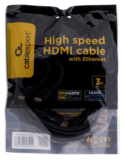GEMBIRD Kabel GEMBIRD CC-HDMI4-10 (HDMI M - HDMI M; 3m; kolor czarny)