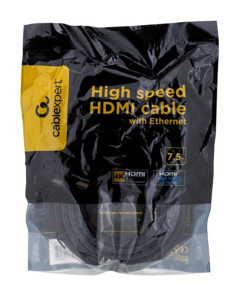 GEMBIRD Kabel GEMBIRD CC-HDMI4-7.5M (HDMI M - HDMI M; 7,5m; kolor czarny) GEMBIRD Kabel GEMBIRD CC-HDMI4-7.5M (HDMI M - HDMI M; 7,5m; kolor czarny)