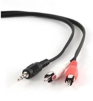 GEMBIRD Kabel GEMBIRD CCA-458 (2x Cinch M - Mini Jack M; 1,5m; kolor czarny)