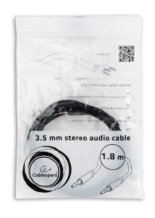 GEMBIRD Kabel GEMBIRD CCAP-444-6 (Mini Jack M - Mini Jack M; 1,8m; kolor czarny)