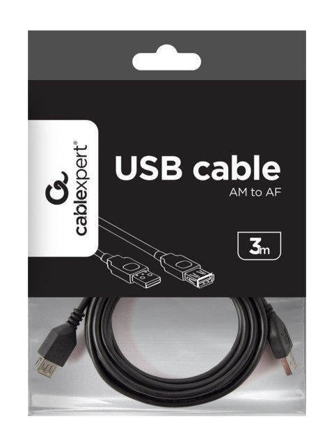 GEMBIRD Kabel GEMBIRD CCP-USB2-AMAF-10 (USB 2.0 typu A F - USB 2.0 typu A M; 3m; kolor czarny) GEMBIRD Kabel GEMBIRD CCP-USB2-AMAF-10 (USB 2.0 typu A F - USB 2.0 typu A M; 3m; kolor czarny)