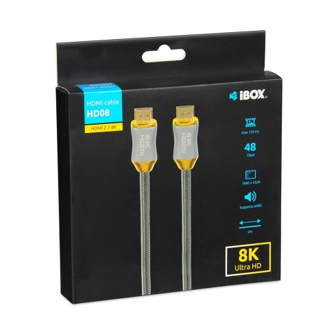 IBOX KABEL HDMI I-BOX HD08 HDMI 2.1 8K, 2M