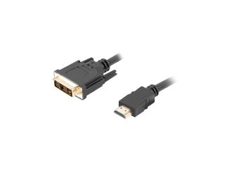 Lanberg Kabel Lanberg CA-HDDV-10CC-0018-BK (HDMI M - DVI-D (18+1) M; 1,8m; kolor czarny)