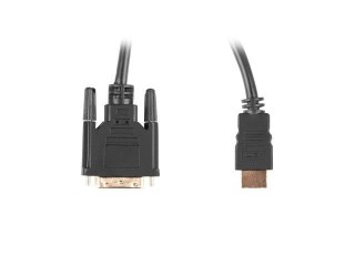 Lanberg Kabel Lanberg CA-HDDV-20CU-0018-BK (HDMI M - DVI-D (24+1) M; 1,8m; kolor czarny)