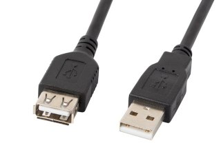 Lanberg Kabel Lanberg CA-USBE-10CC-0018-BK (USB 2.0 M - USB 2.0 F; 1,8m; kolor czarny)