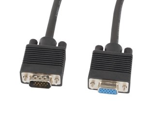 Lanberg Kabel Lanberg CA-VGAC-10CC-0018-B+ (D-Sub (VGA) M - D-Sub (VGA) F; 1,8m; kolor czarny)