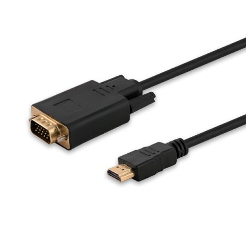 SAVIO Adapter SAVIO CL-103 (HDMI M - D-Sub (VGA) M; 1,8m; kolor czarny) SAVIO Adapter SAVIO CL-103 (HDMI M - D-Sub (VGA) M; 1,8m; kolor czarny)