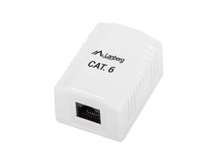 Lanberg Gniazdo natynkowe Lanberg OU6-0001-W (RJ-45; kat. 6; UTP; kolor biały)
