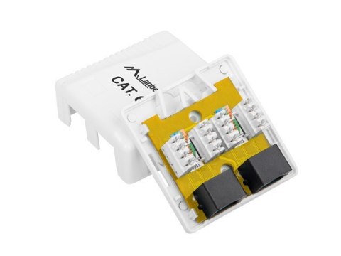 Lanberg Gniazdo natynkowe Lanberg OU6-0002-W (RJ-45; UTP; kolor biały) Lanberg Gniazdo natynkowe Lanberg OU6-0002-W (RJ-45; UTP; kolor biały)