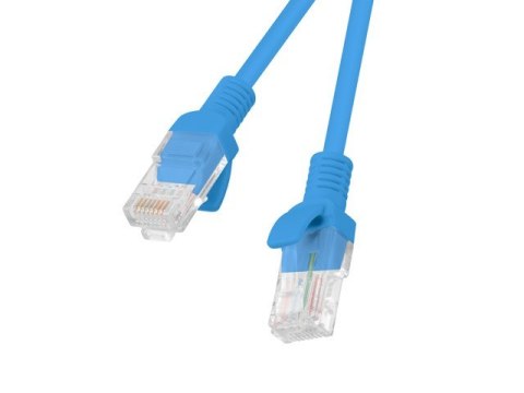 Lanberg Kabel UTP Lanberg PCU5-10CC-0050-B (RJ45, U/UTP - RJ45, U/UTP ; 0,50m; UTP; kat. 5e; kolor niebieski)