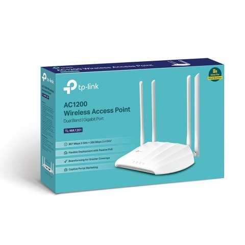 TP-LINK Access Point TP-LINK TL-WA1201 Dwa pasma Wi-Fi w standardzie AC1200 - 867 Mb/s w paśmie 5 GHz i 300 Mb/s w paśmie 2,4 GHz. TP-LINK Access Point TP-LINK TL-WA1201 Dwa pasma Wi-Fi w standardzie AC1200 - 867 Mb/s w paśmie 5 GHz i 300 Mb/s w paśmie 2,4 GHz.