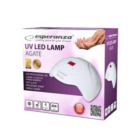 Esperanza ESPERANZA LAMPA UV LED DO PAZNOKCI AGATE 36W EBN010 Esperanza ESPERANZA LAMPA UV LED DO PAZNOKCI AGATE 36W EBN010