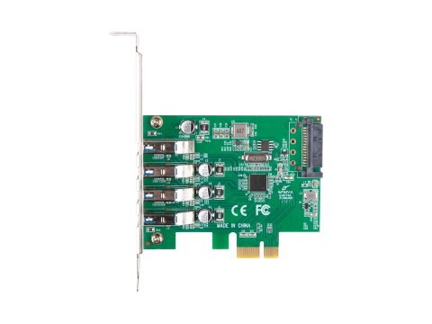 Lanberg LANBERG KARTA PCI-E X1 -> 4X USB-A 3.1 GEN1 ŚLEDŹ LOW PROFILE PCE-US3-004